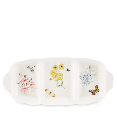 Lenox Butterfly Meadow 3 Compartment Divided Server In White