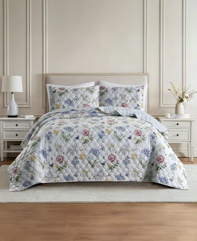 Lenox Butterfly Meadow 3-piece Quilt Set, Full/queen In Multi