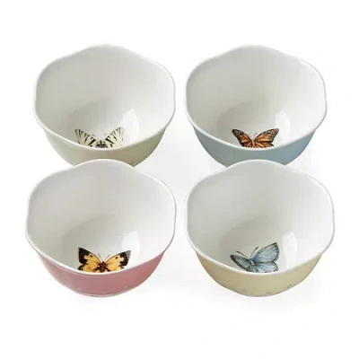 Lenox Butterfly Meadow 4-pc. Porcelain Ice Cream Bowl In Multi