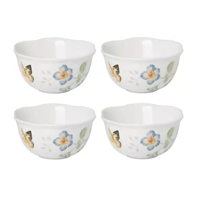 Lenox Butterfly Meadow 4-pc. Porcelain Ice Cream Bowl In White