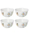 Lenox Butterfly Meadow 4-piece Dessert Bowl Set In White