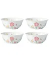 Lenox Butterfly Meadow 4-piece Large All-purpose Bowl Set In White