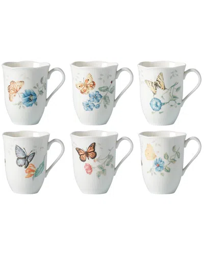 Lenox Butterfly Meadow 6pc Mug Set In White