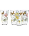 Lenox Butterfly Meadow Acrylic 4pc Highball Glass Set In Multi