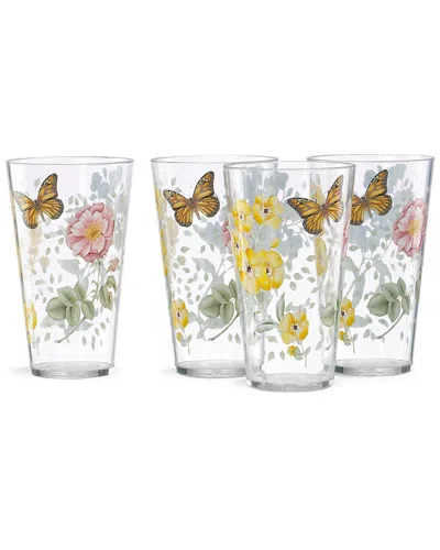 Lenox Butterfly Meadow Acrylic 4pc Highball Glass Set In Multi