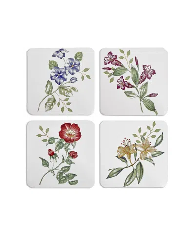 Lenox Butterfly Meadow All Over Cork Set Of 4 Coasters In White