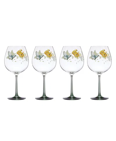 Lenox Butterfly Meadow Balloon Wine Glasses, Set Of 4 In Multi