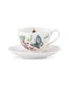Lenox Butterfly Meadow Blue Cup And Saucer In Multi