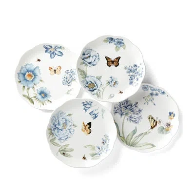 Lenox Butterfly Meadow Blue Dessert Plate Set In Blue;white