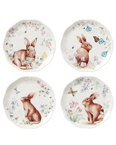 Lenox Butterfly Meadow Bunny 4pc Accent Plate Set In Multi