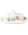 Lenox Butterfly Meadow Bunny Covered Butter Dish