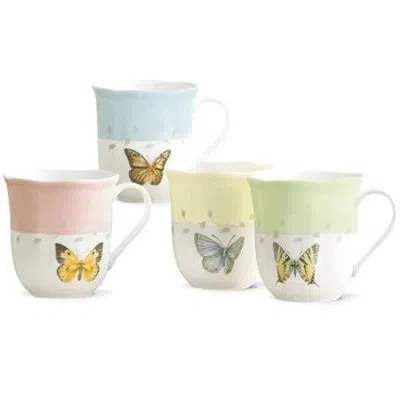 Lenox Butterfly Meadow Colors Coffee Mug In White