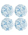 Lenox Butterfly Meadow Cottage Accent Plate Set, Set Of 4 In Cornflower Hue