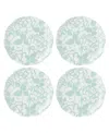Lenox Butterfly Meadow Cottage Accent Plate Set, Set Of 4 In Sage Hue