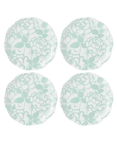 Lenox Butterfly Meadow Cottage Accent Plate Set, Set Of 4 In Sage Hue