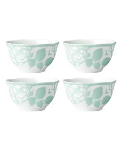 Lenox Butterfly Meadow Cottage Rice Bowls, Set Of 4 In Green