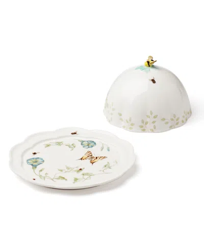 Lenox Butterfly Meadow Covered Dish, 8" In White
