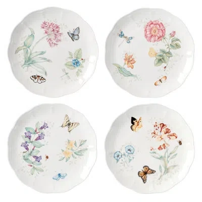 Lenox Butterfly Meadow Dinner Plates In White,green,yellow
