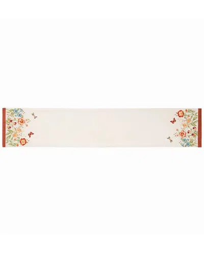 Lenox Butterfly Meadow Fall Embroidered Table Runner In Multi