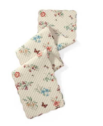 Lenox Butterfly Meadow Fall Quilted Runner, 14" X 72" In Neutral