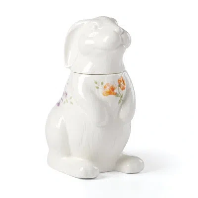Lenox Butterfly Meadow Figural Bunny Cookie Jar In White