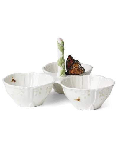 Lenox Butterfly Meadow Floral 3-section Server