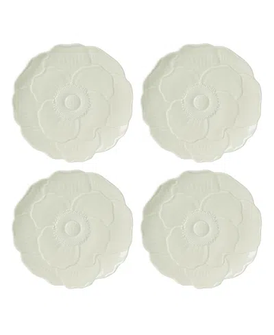 Lenox Butterfly Meadow Floral Accent Plates, Set Of 4 In White