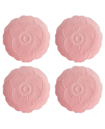 Lenox Butterfly Meadow Floral Accent Plates, Set Of 4 In Pink