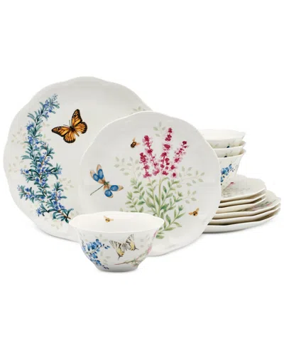 Lenox Butterfly Meadow Herbs 12 Pc. Dinnerware Set, Service For 4 In Multi