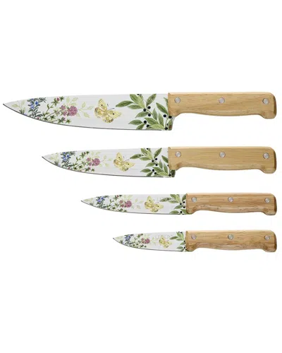 Lenox Butterfly Meadow Herbs 4pc Cutlery Set In Brown