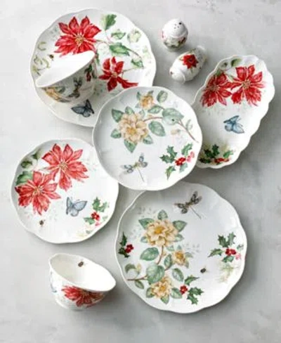 Lenox Butterfly Meadow Holiday Dinnerware Collection In White