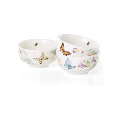 Lenox Butterfly Meadow Kitchen 3-piece Mini Bowl Set In Blue;white;red;yellow