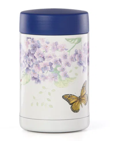 Lenox Butterfly Meadow Kitchen Large Insulated Food Container In White Body W,pastel Floral And Botanical