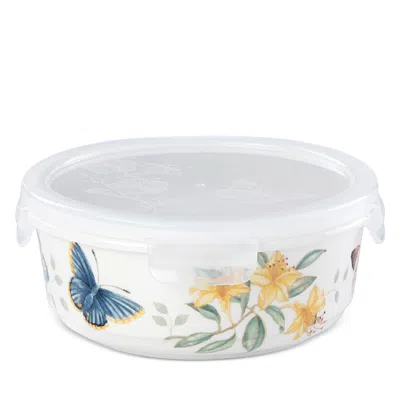 Lenox Butterfly Meadow Large Round Food Storage Container In White
