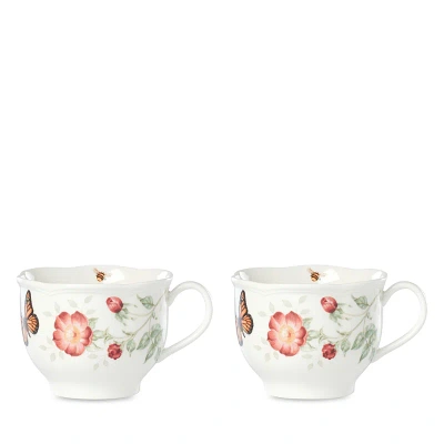 Lenox Butterfly Meadow Latte Mug Set, Set Of 2 In White