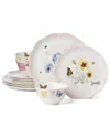 Lenox Butterfly Meadow Ombre 12pc Dinnerware Set