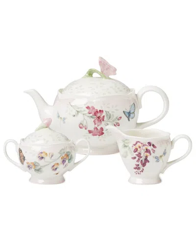 Lenox Pink Ombre Butterfly Meadow 3-piece Tea Set In Multi And Pink