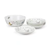 Lenox Butterfly Meadow Porcelain Salad Bowl Set In White