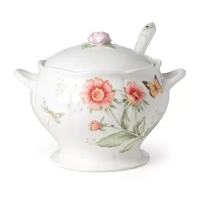 Lenox Butterfly Meadow Porcelain Soup Tureen In White