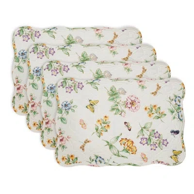 Lenox Butterfly Meadow Quilted Placemat 4 Pack Set In Multi