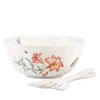 Lenox Butterfly Meadow Salad Bowl And Server Set In White