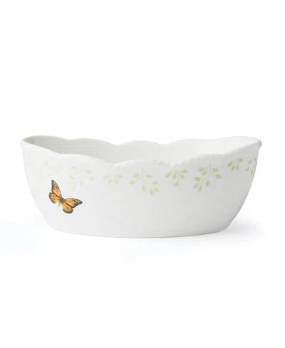 LENOX BUTTERFLY MEADOW SCALLOPED OVAL BREAD BASKET