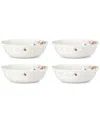 Lenox Butterfly Meadow Soup Bowls, Set Of 4 In Multi And White