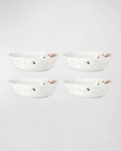 Lenox Butterfly Meadow Soup Bowls, Set Of 4 In White