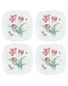 Lenox Butterfly Meadow Square Accent Plates, Set Of 4 In White