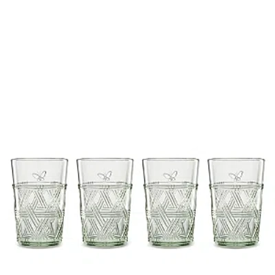 Lenox Butterfly Meadow Tall Glass, Set Of 4 In Green