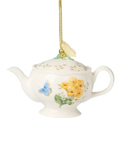 Lenox Butterfly Meadow Teapot Ornament In Ivory