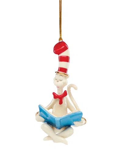 Lenox Cat In The Hat Ornament In White
