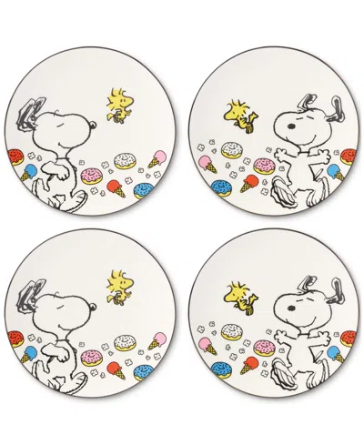 Lenox Chef Snoopy Accent Plates, Set Of 4 In Multi