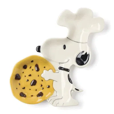 Lenox Chef Snoopy Candy Dish In Ivory,black,yellow